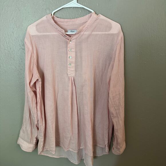 RAILS Light Pink Popover Button Up Size Small Casual summer lightweight - Picture 1 of 5